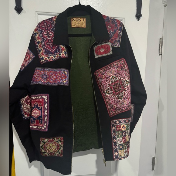 Market Dealer Reversible Rug Patch Jacket Size M - Picture 4 of 7